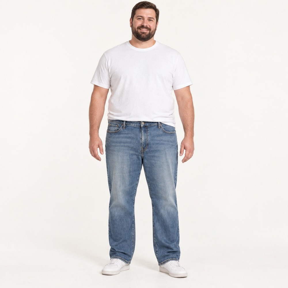 Lucky Brand 363 Vintage Straight Jeans Mens 42x30 Medium Wash Blue Denim